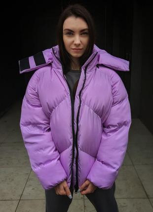 Пуховик жіночий ❄️😍 оверсайз куртка, тепла дизайнерська курточка2 фото