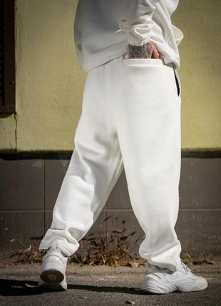 Мужской тёплый спортивный ​​костюм  оверсайз 🔥теплий спортивний костюм оверсайз огонь пушка scale 2.1 молочний🔥10 фото