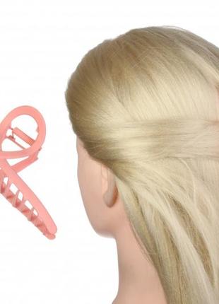 Краб для волосся блідо-рожевий