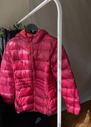 Пуховик осенний микропуховик куртка kappa розовый зимний9 фото