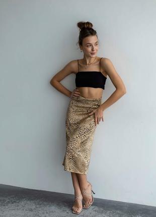 Шовкова спідниця міді