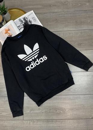 Оригінальний оверсайз світшот adidas з великим лого trefoil w bp9494