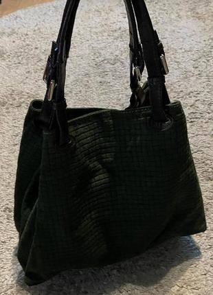 Оригинал.фирменная,кожаная,итальянская сумка-шоппер genuine leather