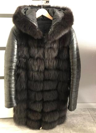 Зимова шуба-куртка-жилетка трансформер1 фото