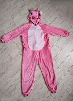 Кігурумі рожевий дитячий єдиноріг піжама косплей комбез комбінезон2 фото