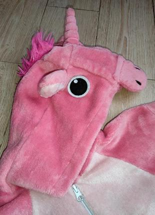 Кігурумі рожевий дитячий єдиноріг піжама косплей комбез комбінезон7 фото