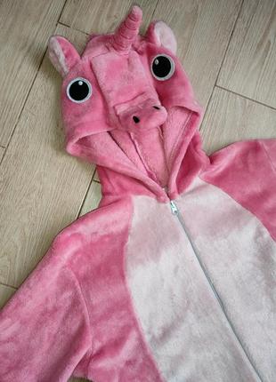 Кігурумі рожевий дитячий єдиноріг піжама косплей комбез комбінезон10 фото