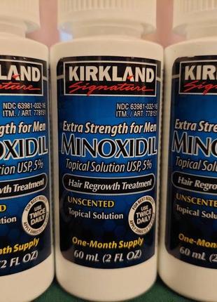 Миноксидил kirkland, міноксидил 5%, для роста бороды, волос, проти випадіння, облысения3 фото