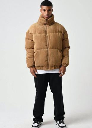 Мужская куртка , зимняя качественная куртка , дутая куртка для мужчин , вельветовая куртка, теплая стильная зимняя куртка