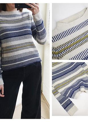 Шерстяной свитер в полоску