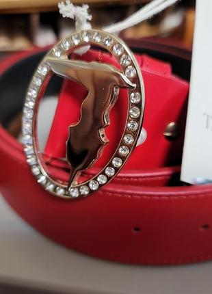 Ремень кожаный trussardi tg95