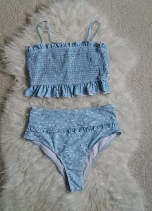 Купальник з високими плавками жатка