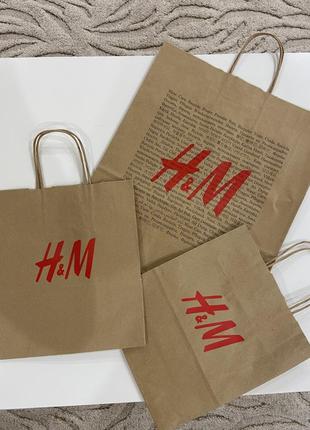 Пакет h&m/ крафтовий пакет/ брендовий пакет