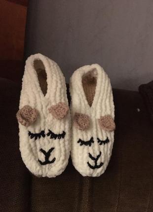 Носки тапці вʼязані4 фото