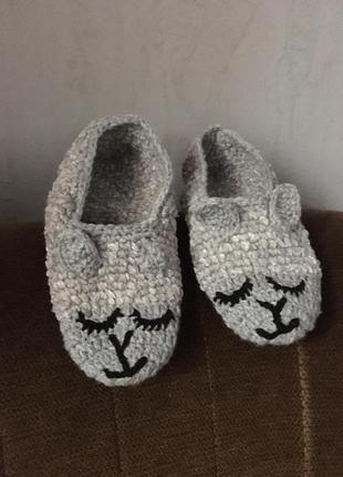 Носки тапці вʼязані3 фото