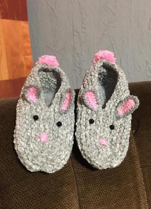 Носки тапці вʼязані