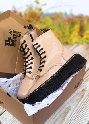 Зимові жіночі черевики dr. martens, женские зимние ботинки доктор мартинс6 фото