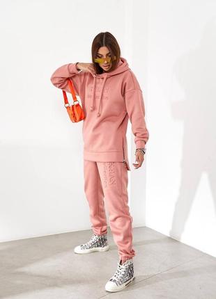 Стильний теплий костюм не кашлатить а464 42-52 р.