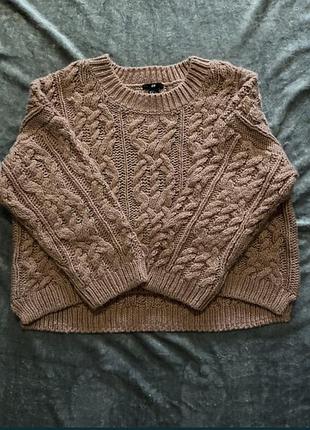 Женская свитер-вязанка (кофта-балахон)