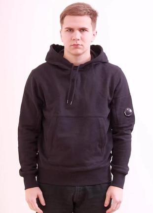 Худі cp company diagonal raised fleece pullover hoodie navy