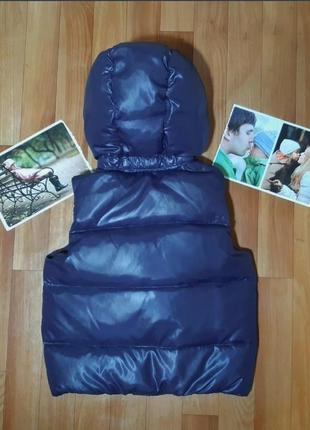 Стильна брендовий пуховий жилет, безрукавка, пуховик, куртка benetton 7-9 років8 фото