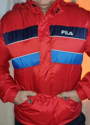 Спорт стильна нова фірмова оригінальна зимова курточка fila.м-л.2 фото