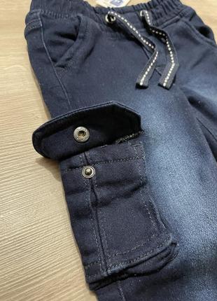 Штани джогери джинси утеплені для хлопчика lupilu2 фото