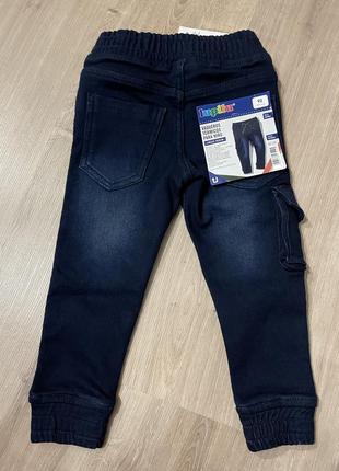 Штани джогери джинси утеплені для хлопчика lupilu3 фото