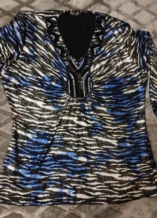 Нарядна блискуча жіноча блуза з бісером,розмір 16 на 48-52розмір від touch6 фото