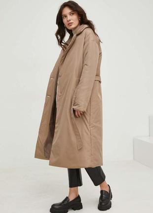 Жіноча куртка answear lab колір бежевий oversize1 фото