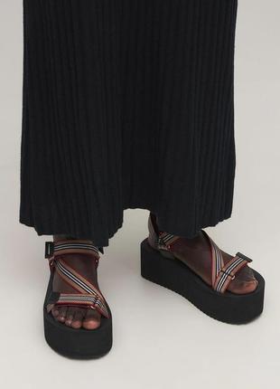 Burberry icon stripe sandals сандалі босоніжки сандалії оригінал платформа