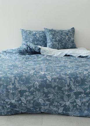 Сатиновый семейный комплект постельного белья с красивым узором с компаньоном s4605 фото