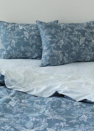 Сатиновый семейный комплект постельного белья с красивым узором с компаньоном s4604 фото