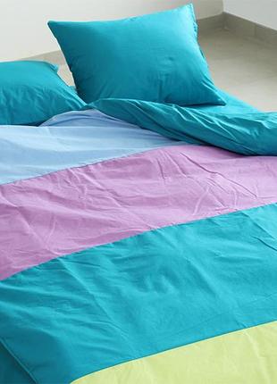 Яркий двуспальный комплект постельного белья ранфорс color mix 2-спальный cm-r033 фото