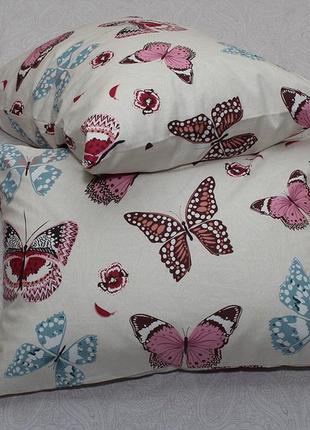 Комплект постельного белья люкс сатин семейный на молнии бабочки, высокое качество с бабочками s3464 фото