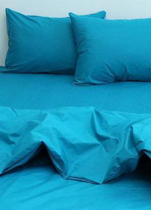 Однотонный комплект полуторного постельного белья ранфорс на молнии capri breeze4 фото