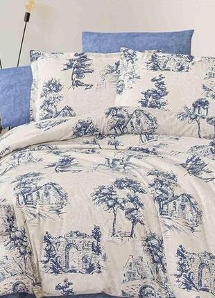 Семейный комплект постельного белья с двумя пододеяльниками на молнии с компаньоном r-t9240