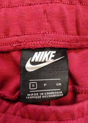 Штаны nike tech fleece цвет красный без нюансов3 фото