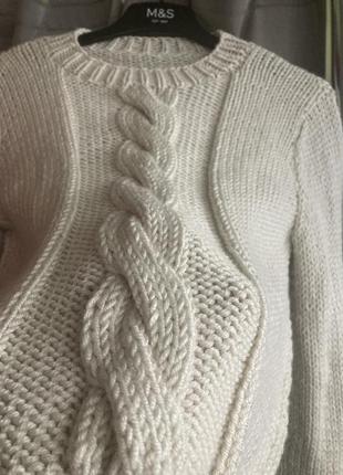 Стильный свитер объёмный вязки 👌6 фото