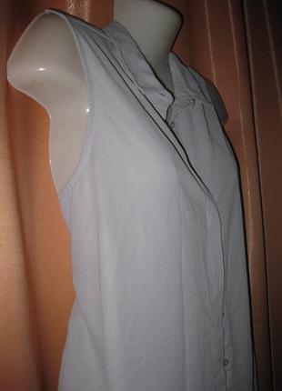 Легкая летящая приятная шифоновая рубашка туника безрукавка 14ru/42eu/175-96а new look км12462 фото