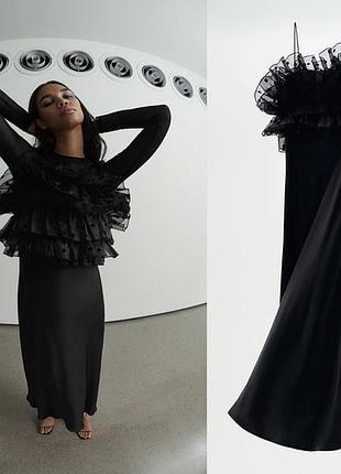 Платье в бельевом стиле вечерние zara