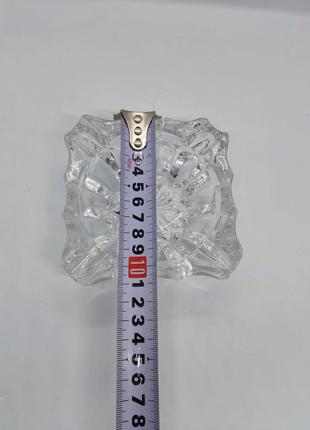 Хрусталева попільничка вінтаж вінтажна скляна із скла хрусталь3 фото