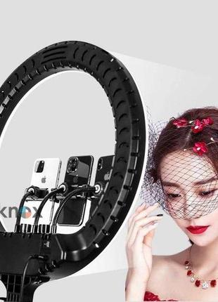 Кольцевая led лампа ring light 45 см с дистанционным пультом (rl-18)2 фото