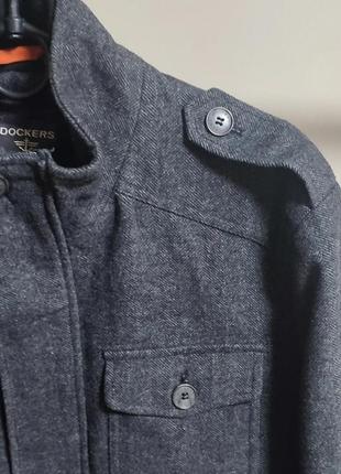 Сіре шерстяне пальто від американської фірми dockers 🔥2 фото