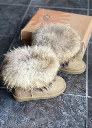 Ugg детские ботинки рыжие с натуральным мехом