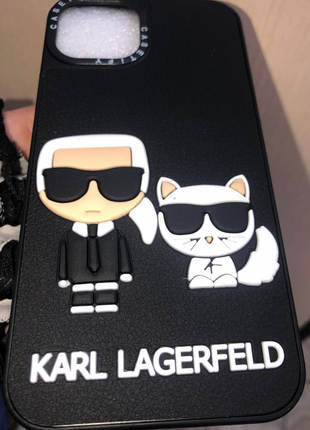 Чехол karl lagerfeld paris silicone case для iphone 12 pro max karl and cat карл лагерфельд дизайнер7 фото