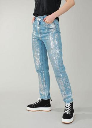 Крутые джинсы pimkie с напылением 34 голубые