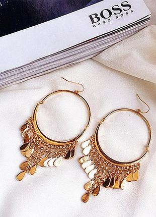 Красиві і витончені висячі довгі сережки біжутерія від сорока.мі