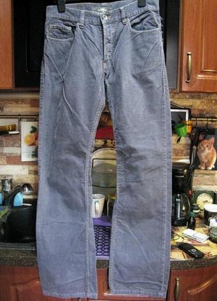 L.o.g.g. h&m  pegular fit (оригинал) бангладеш вельветовые джинсы обхват пояса 82-845 фото