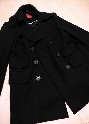 Короткое женское пальто черное, размер s2 фото